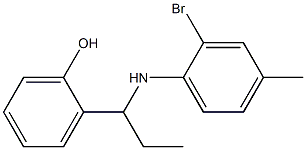 2-{1-[(2-bromo-4-methylphenyl)amino]propyl}phenol Structure