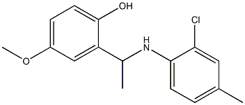 2-{1-[(2-chloro-4-methylphenyl)amino]ethyl}-4-methoxyphenol Struktur