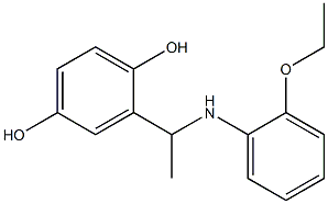 2-{1-[(2-ethoxyphenyl)amino]ethyl}benzene-1,4-diol 化学構造式