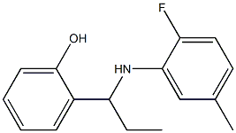 2-{1-[(2-fluoro-5-methylphenyl)amino]propyl}phenol Struktur