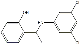 2-{1-[(3,5-dichlorophenyl)amino]ethyl}phenol 化学構造式