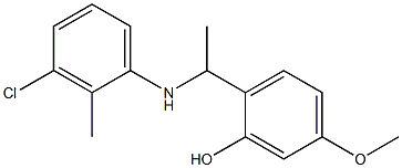 2-{1-[(3-chloro-2-methylphenyl)amino]ethyl}-5-methoxyphenol Structure