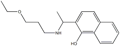 2-{1-[(3-ethoxypropyl)amino]ethyl}naphthalen-1-ol 化学構造式