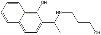 2-{1-[(3-hydroxypropyl)amino]ethyl}naphthalen-1-ol,,结构式