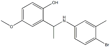 2-{1-[(4-bromo-3-methylphenyl)amino]ethyl}-4-methoxyphenol Structure