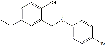 2-{1-[(4-bromophenyl)amino]ethyl}-4-methoxyphenol Structure