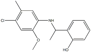 2-{1-[(4-chloro-2-methoxy-5-methylphenyl)amino]ethyl}phenol 化学構造式
