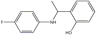 2-{1-[(4-fluorophenyl)amino]ethyl}phenol Struktur