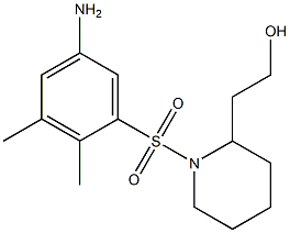 2-{1-[(5-amino-2,3-dimethylbenzene)sulfonyl]piperidin-2-yl}ethan-1-ol,,结构式