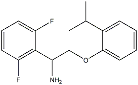 2-{1-amino-2-[2-(propan-2-yl)phenoxy]ethyl}-1,3-difluorobenzene 化学構造式