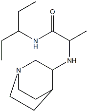 2-{1-azabicyclo[2.2.2]octan-3-ylamino}-N-(pentan-3-yl)propanamide|