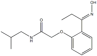 2-{2-[(1E)-N-hydroxypropanimidoyl]phenoxy}-N-isobutylacetamide 化学構造式