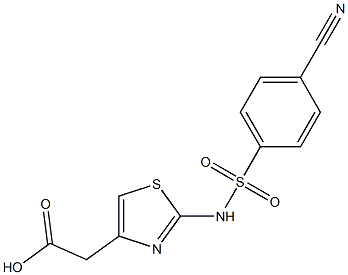 2-{2-[(4-cyanobenzene)sulfonamido]-1,3-thiazol-4-yl}acetic acid