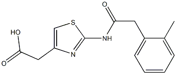 2-{2-[2-(2-methylphenyl)acetamido]-1,3-thiazol-4-yl}acetic acid,,结构式