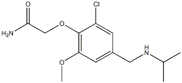 2-{2-chloro-6-methoxy-4-[(propan-2-ylamino)methyl]phenoxy}acetamide Struktur