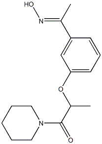 2-{3-[1-(hydroxyimino)ethyl]phenoxy}-1-(piperidin-1-yl)propan-1-one,,结构式