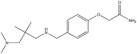 2-{4-[({2-[(dimethylamino)methyl]-2-methylpropyl}amino)methyl]phenoxy}acetamide 结构式