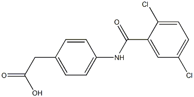 2-{4-[(2,5-dichlorobenzene)amido]phenyl}acetic acid 化学構造式