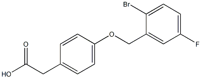 2-{4-[(2-bromo-5-fluorophenyl)methoxy]phenyl}acetic acid Structure