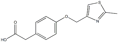 2-{4-[(2-methyl-1,3-thiazol-4-yl)methoxy]phenyl}acetic acid 结构式