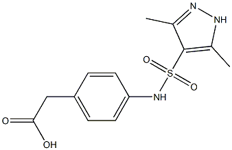 2-{4-[(3,5-dimethyl-1H-pyrazole-4-)sulfonamido]phenyl}acetic acid