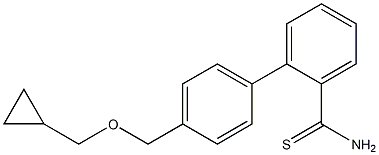 2-{4-[(cyclopropylmethoxy)methyl]phenyl}benzene-1-carbothioamide Structure