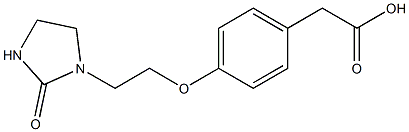 2-{4-[2-(2-oxoimidazolidin-1-yl)ethoxy]phenyl}acetic acid Struktur