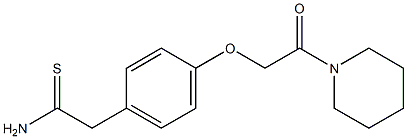 2-{4-[2-oxo-2-(piperidin-1-yl)ethoxy]phenyl}ethanethioamide,,结构式