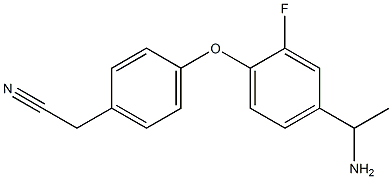 2-{4-[4-(1-aminoethyl)-2-fluorophenoxy]phenyl}acetonitrile Structure