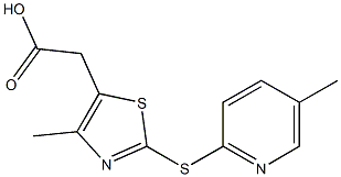 2-{4-methyl-2-[(5-methylpyridin-2-yl)sulfanyl]-1,3-thiazol-5-yl}acetic acid|