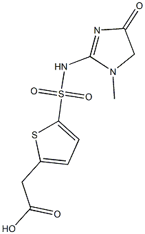 2-{5-[(1-methyl-4-oxo-4,5-dihydro-1H-imidazol-2-yl)sulfamoyl]thiophen-2-yl}acetic acid Structure