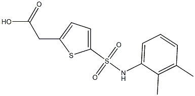 2-{5-[(2,3-dimethylphenyl)sulfamoyl]thiophen-2-yl}acetic acid,,结构式