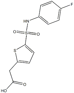 2-{5-[(4-fluorophenyl)sulfamoyl]thiophen-2-yl}acetic acid,,结构式