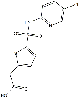 2-{5-[(5-chloropyridin-2-yl)sulfamoyl]thiophen-2-yl}acetic acid