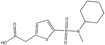 2-{5-[cyclohexyl(methyl)sulfamoyl]thiophen-2-yl}acetic acid Struktur