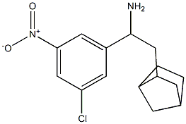 2-{bicyclo[2.2.1]heptan-2-yl}-1-(3-chloro-5-nitrophenyl)ethan-1-amine,,结构式