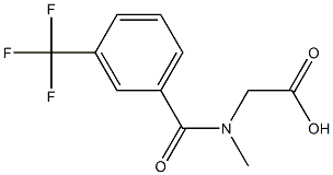 2-{N-methyl[3-(trifluoromethyl)phenyl]formamido}acetic acid,,结构式