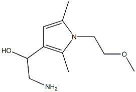 2-amino-1-[1-(2-methoxyethyl)-2,5-dimethyl-1H-pyrrol-3-yl]ethanol 化学構造式