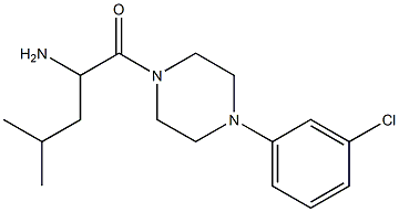 2-amino-1-[4-(3-chlorophenyl)piperazin-1-yl]-4-methylpentan-1-one Structure