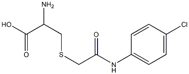 2-amino-3-({2-[(4-chlorophenyl)amino]-2-oxoethyl}thio)propanoic acid 结构式