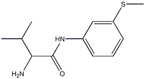 2-amino-3-methyl-N-[3-(methylthio)phenyl]butanamide 结构式