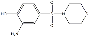 2-amino-4-(thiomorpholine-4-sulfonyl)phenol 结构式