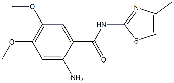2-amino-4,5-dimethoxy-N-(4-methyl-1,3-thiazol-2-yl)benzamide Structure
