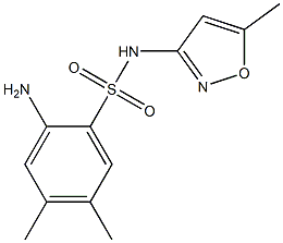  2-amino-4,5-dimethyl-N-(5-methyl-1,2-oxazol-3-yl)benzene-1-sulfonamide