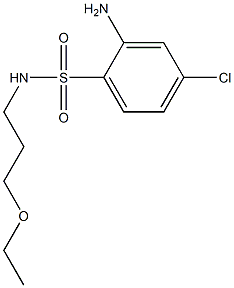 2-amino-4-chloro-N-(3-ethoxypropyl)benzene-1-sulfonamide,,结构式