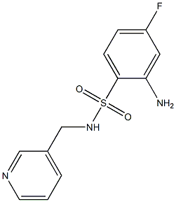 2-amino-4-fluoro-N-(pyridin-3-ylmethyl)benzene-1-sulfonamide 化学構造式