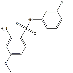 2-amino-4-methoxy-N-[3-(methylsulfanyl)phenyl]benzene-1-sulfonamide,,结构式
