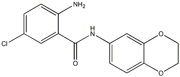 2-amino-5-chloro-N-(2,3-dihydro-1,4-benzodioxin-6-yl)benzamide 结构式