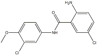 2-amino-5-chloro-N-(3-chloro-4-methoxyphenyl)benzamide Structure