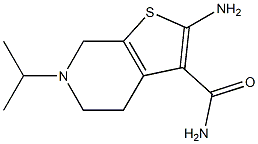 2-amino-6-isopropyl-4,5,6,7-tetrahydrothieno[2,3-c]pyridine-3-carboxamide Structure